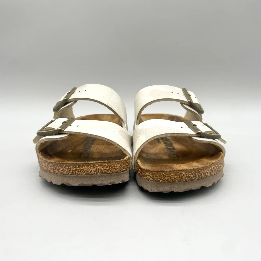 Birkenstock Womens 36 5 Arizona Sandals White Cream Desert Camo Gorpcore Boho
